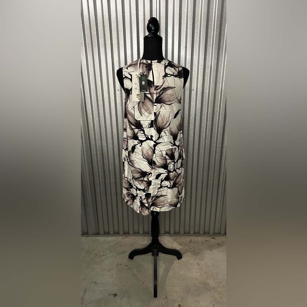 Women’s Rare G-Star Raw Rijks Museum NWT Floral Midi Dress Designer Small - Picture 2 of 5